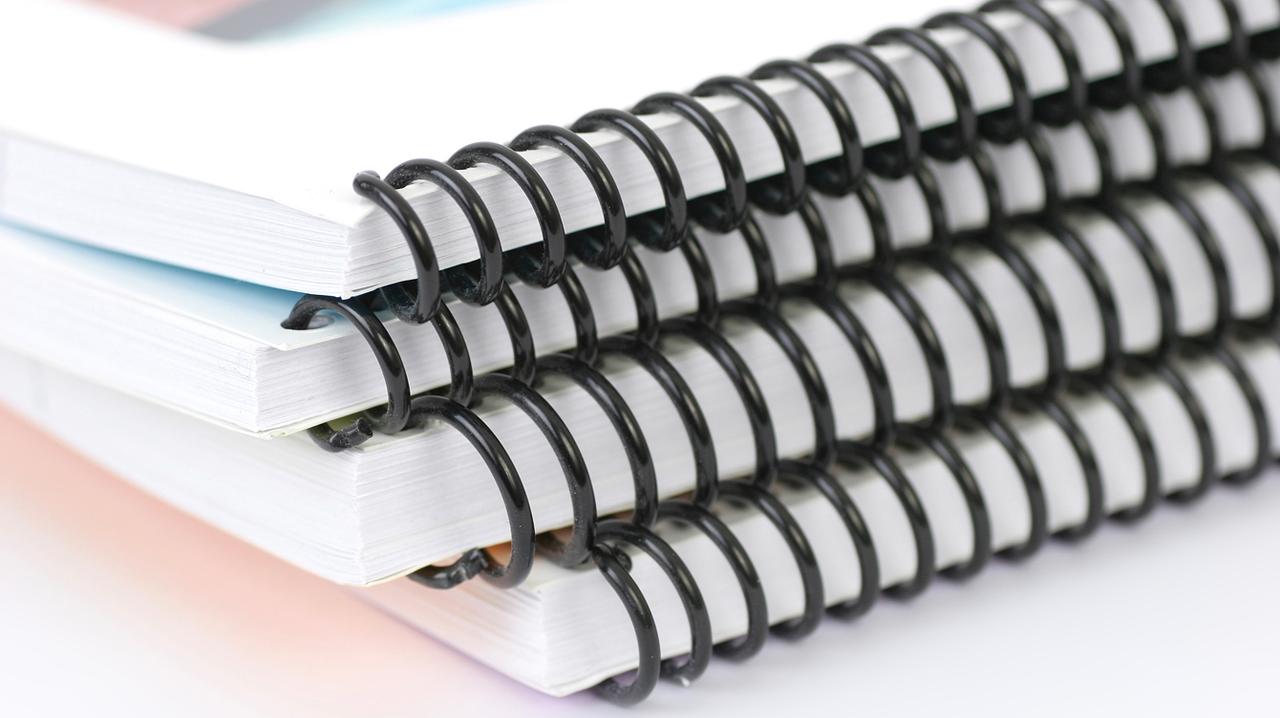 Spiral-bound booklets produced at Cal Poly Print & Copy.